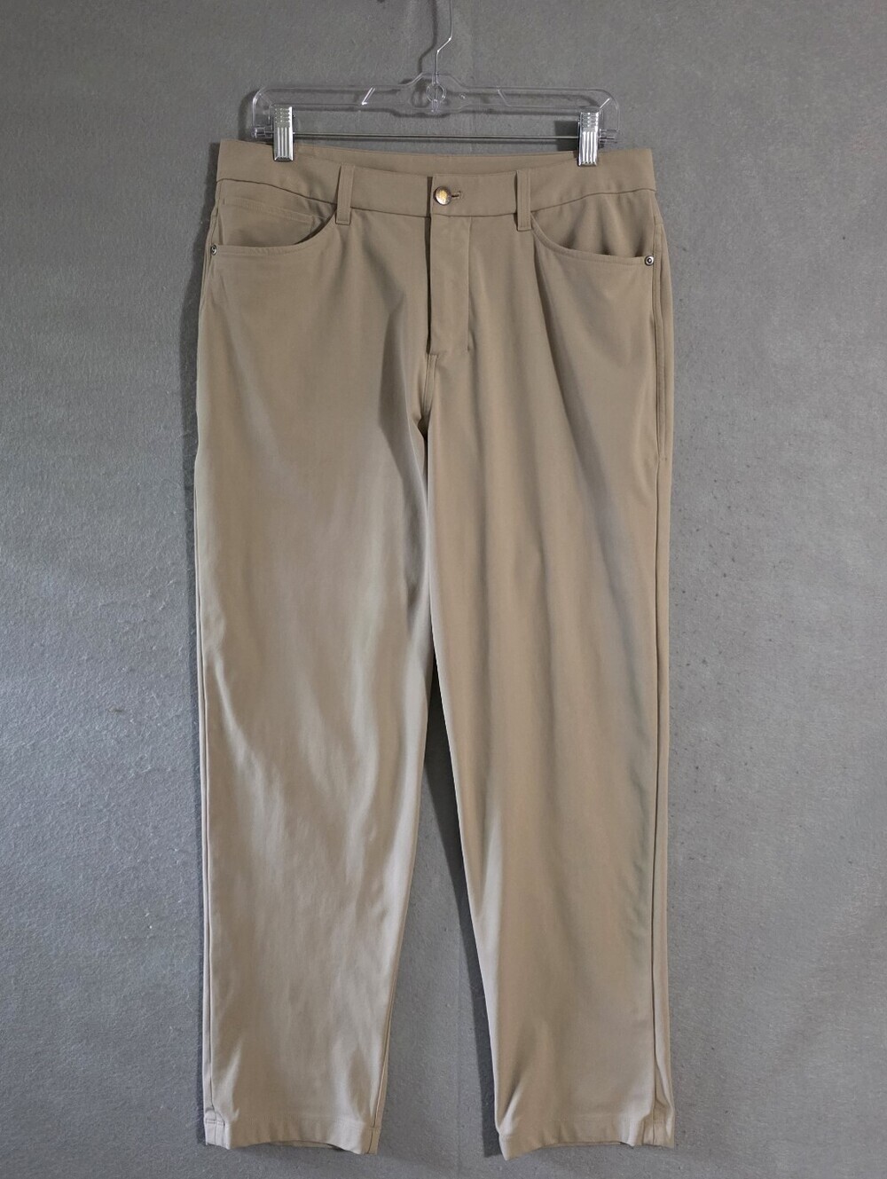 Lululemon Mens Warm Ash Gray ABC 5 Pocket Warpstreme Trousers LM5AXSS Size 32x29